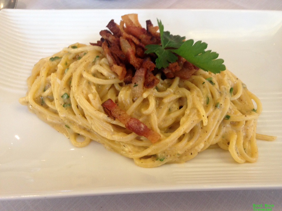 Spaghetti carbonara at DaVito