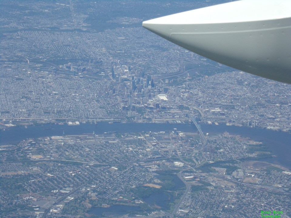 Philadelphia city aerial view