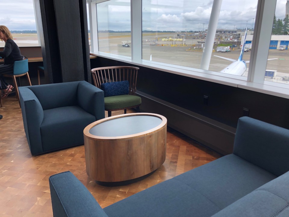 a room with a table and chairs