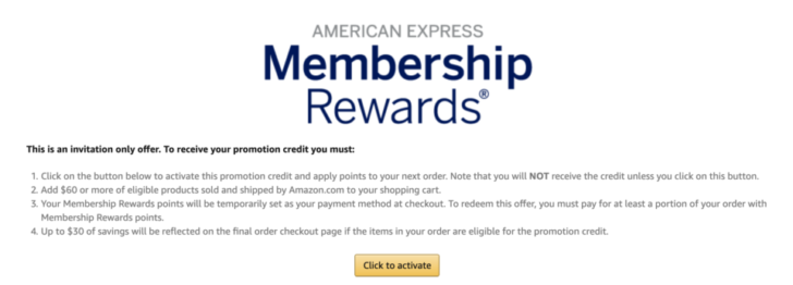 a screenshot of a membership rewards card
