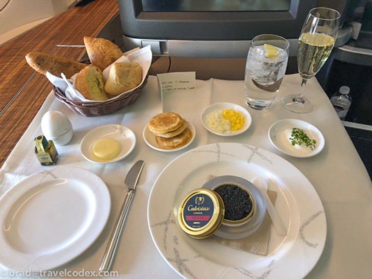 a table with food on it