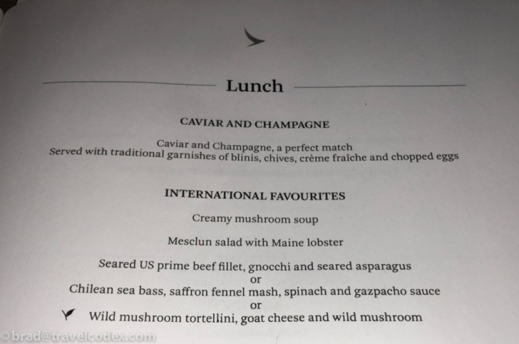 a menu of a restaurant