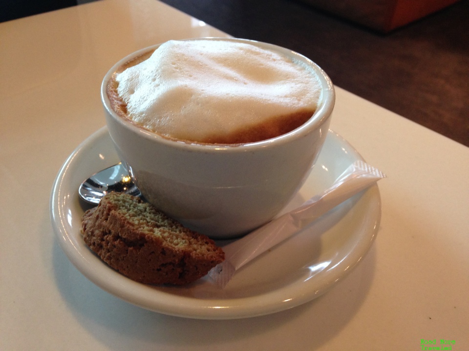 Lufthansa First Class Terminal cappuccino