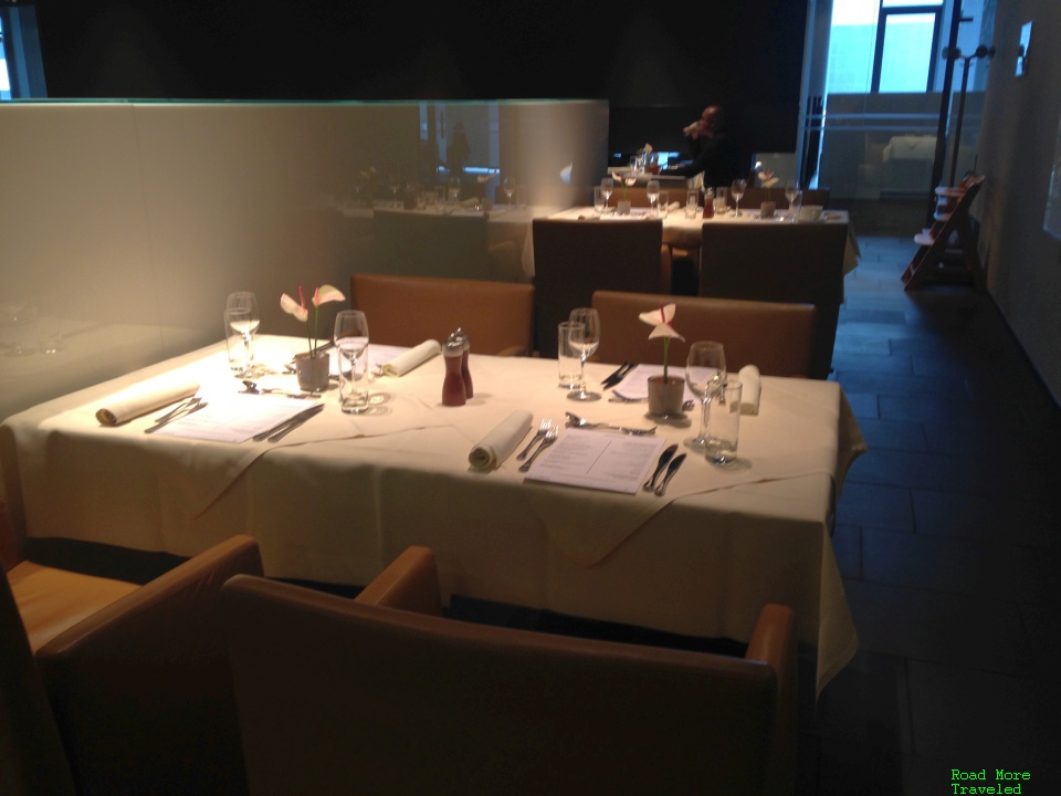 Lufthansa First Class Terminal dining room