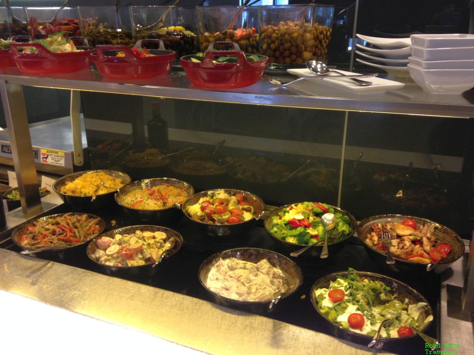 Lufthansa First Class Terminal lunch buffet salads