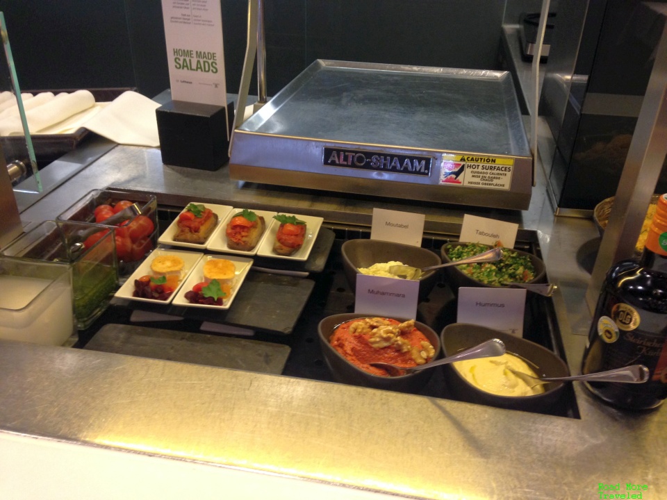 Lufthansa First Class Terminal - cold lunch buffet