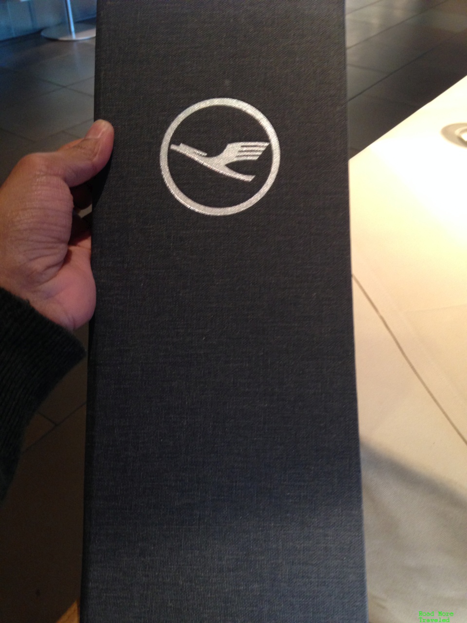Lufthansa First Class Terminal lunch menu