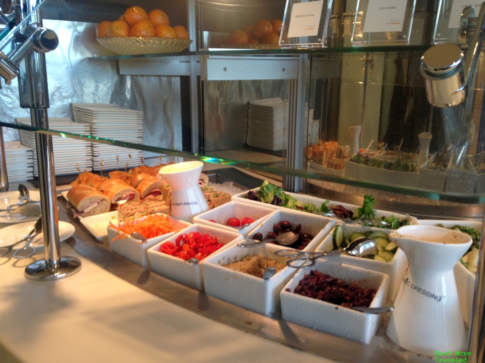 Lufthansa Senator Lounge Washington Dulles - cold buffet (salads)