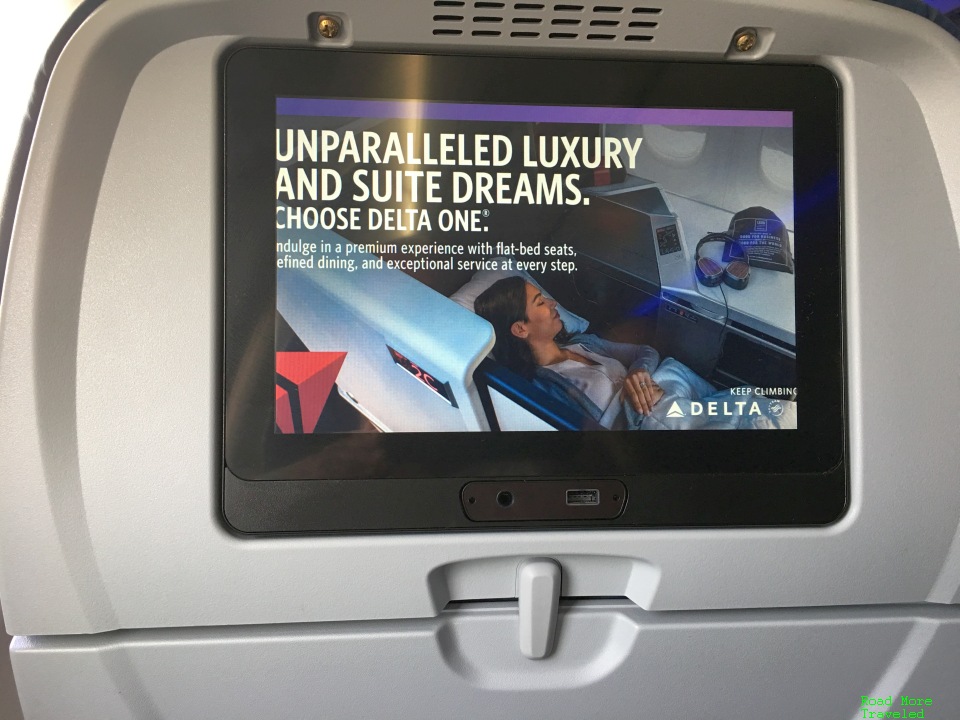 Delta A220 Main Cabin seatback screen