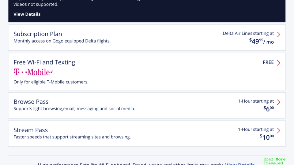 Delta - Gogo 2Ku Wifi
