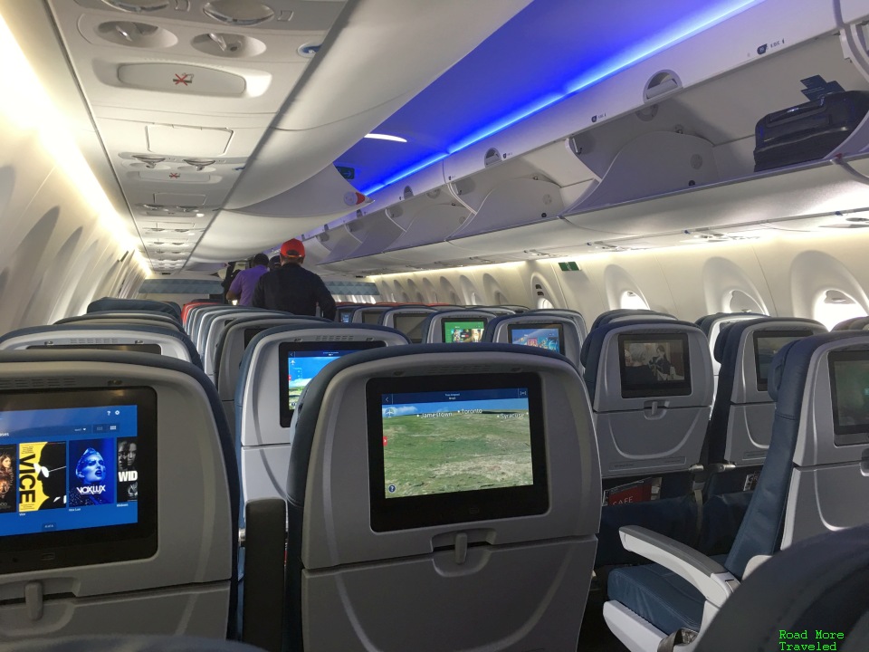 Delta A220 Main Cabin overhead bins