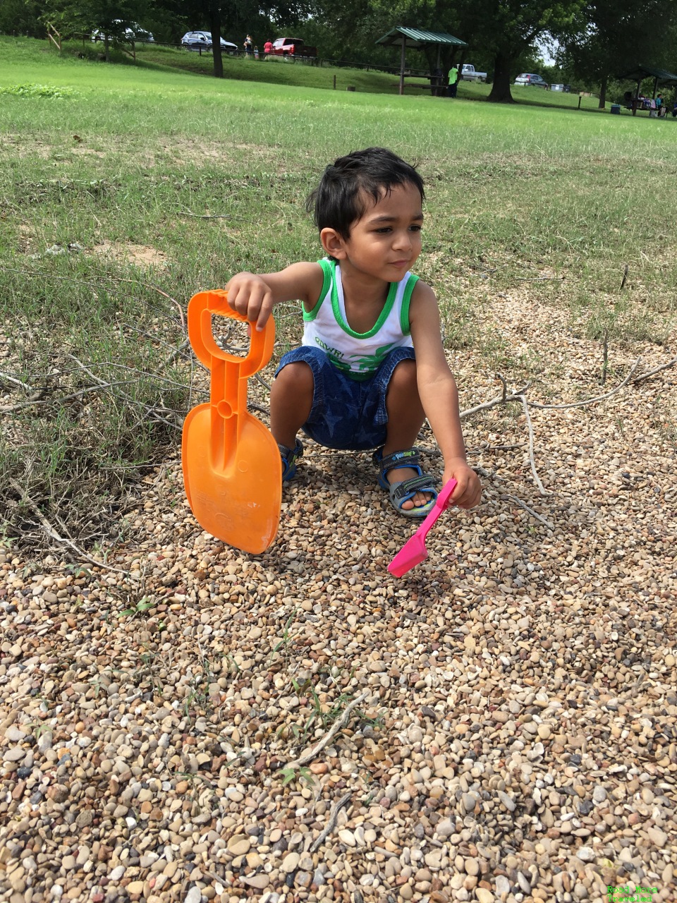 Digging in the pebbles