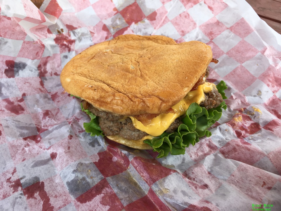 Double cheeseburger with bacon