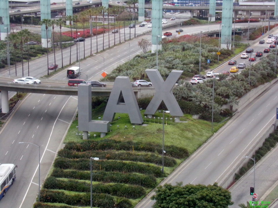 LAX sign at airport entrance