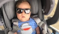 a baby in a car seat