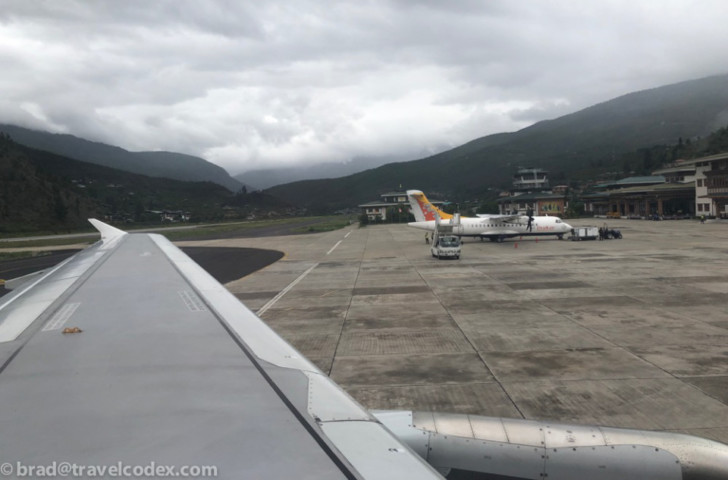 an airplane on the runway