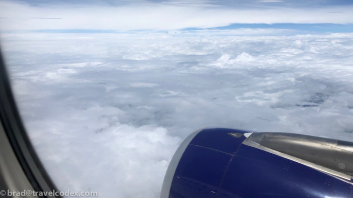 a view of the sky from an airplane