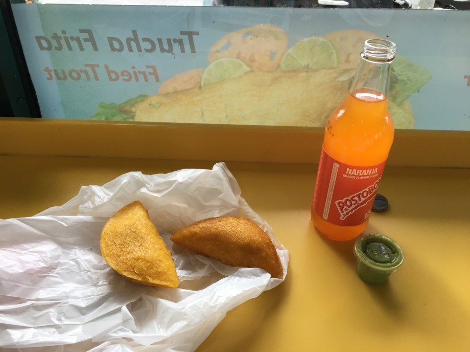 Empanadas and fruit soda in Queens