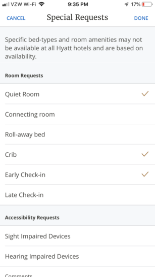 a screenshot of a checklist