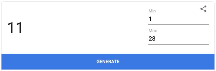 a blue and white rectangle with text