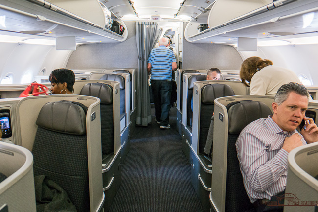 American Airlines A321T First Class cabin