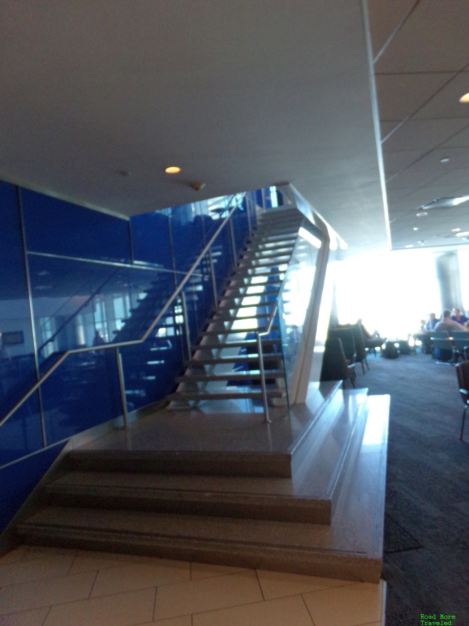 Staircase to Sky Club upper level