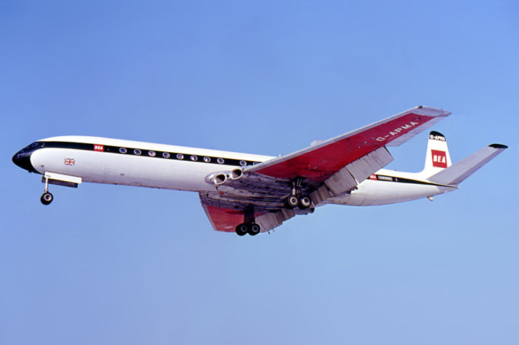 a plane flying in the sky