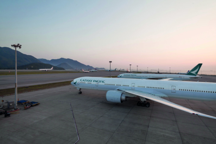 Cathay Pacific 777-300ERs at Hong Kong