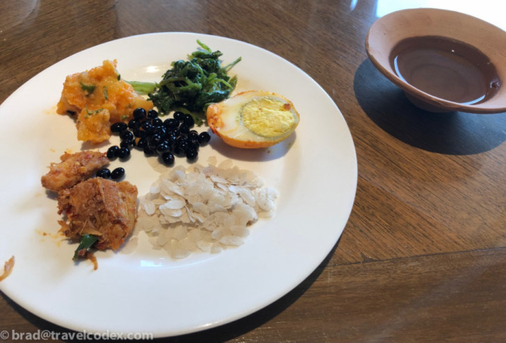 a plate of food on a table