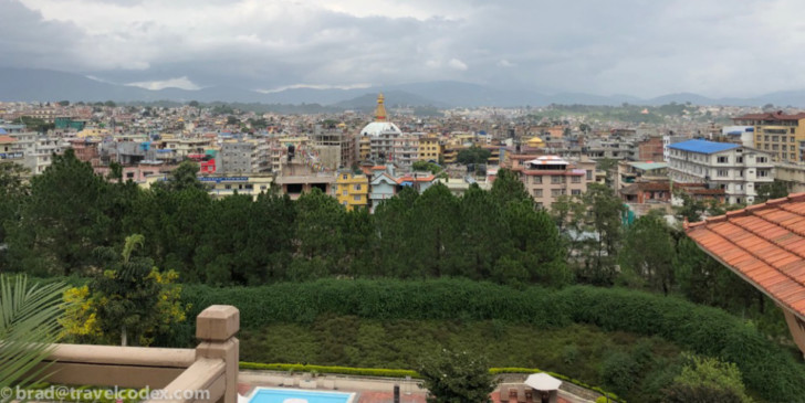 a city with trees and buildings