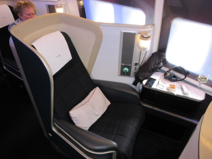 a seat in a plane