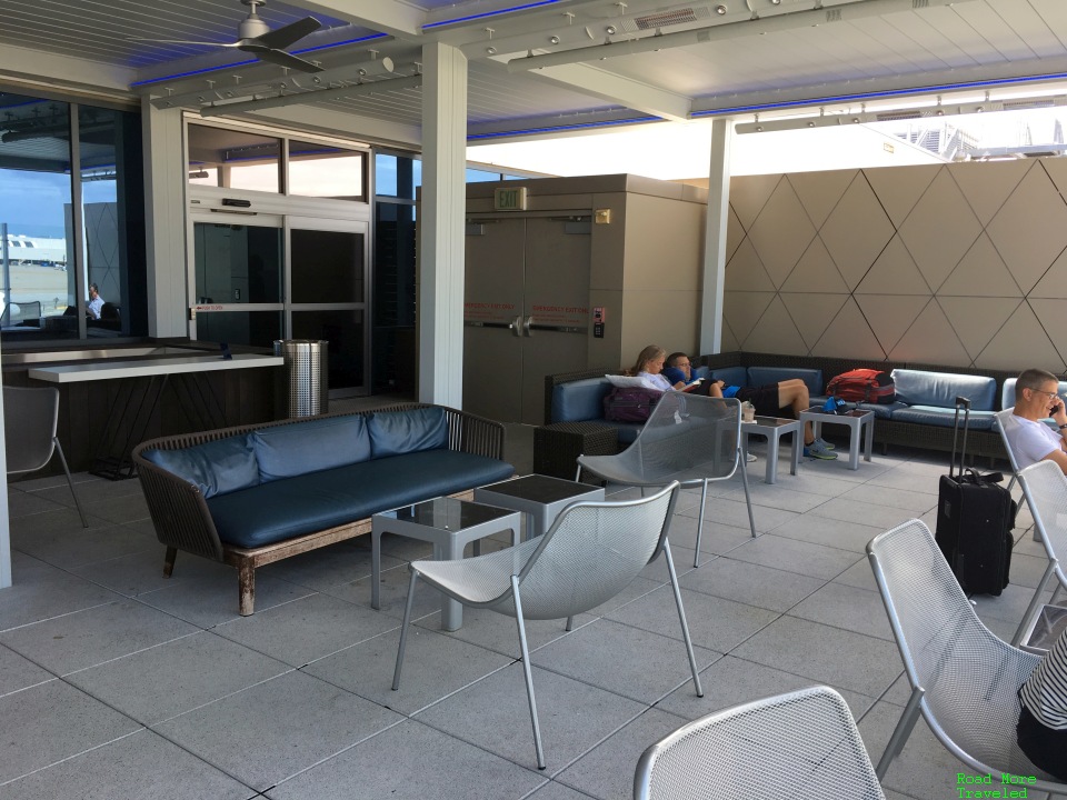 Delta Sky Club Atlanta Concourse F - Sky Deck couch seating