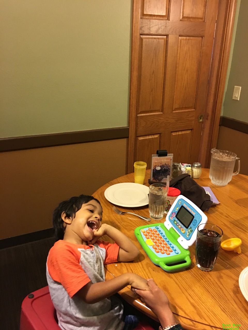 An amused toddler