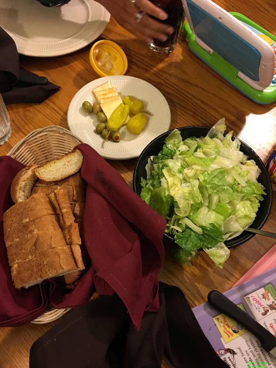 Pete's Place bread, salad, and antipasti