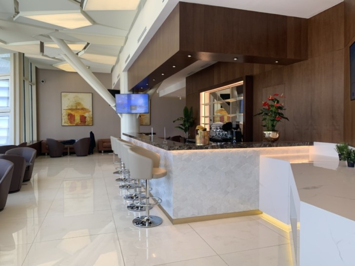 a bar in a building