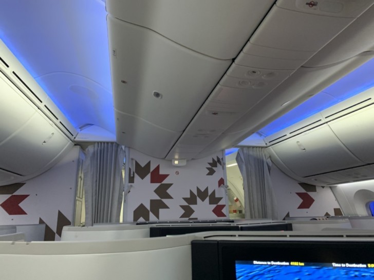 a plane with a tv and a screen