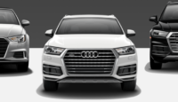 front view of a white car