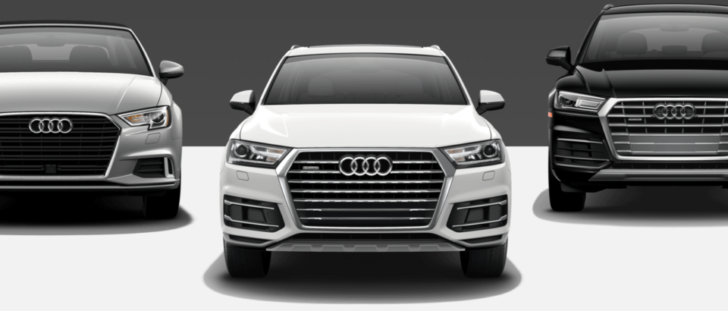 front view of a white car