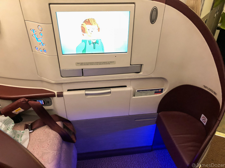 a tv on a plane