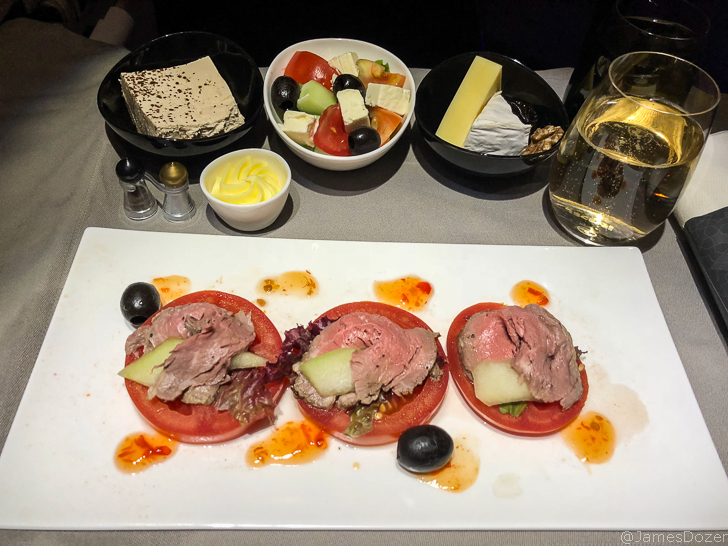 a plate of food on a table