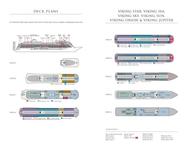 a deck plans of a cruise ship