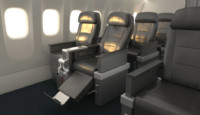 a row of seats in an airplane