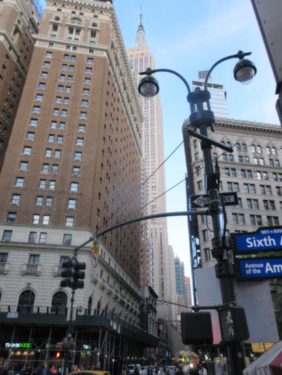 a street light in a city