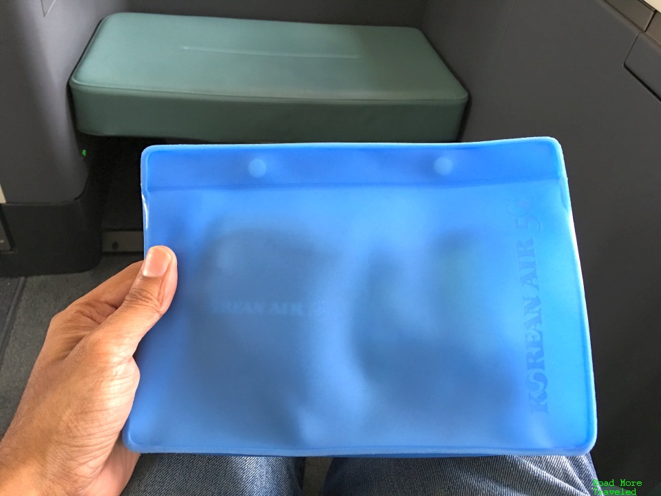 Korean Air B747-8 First Class amenity kit