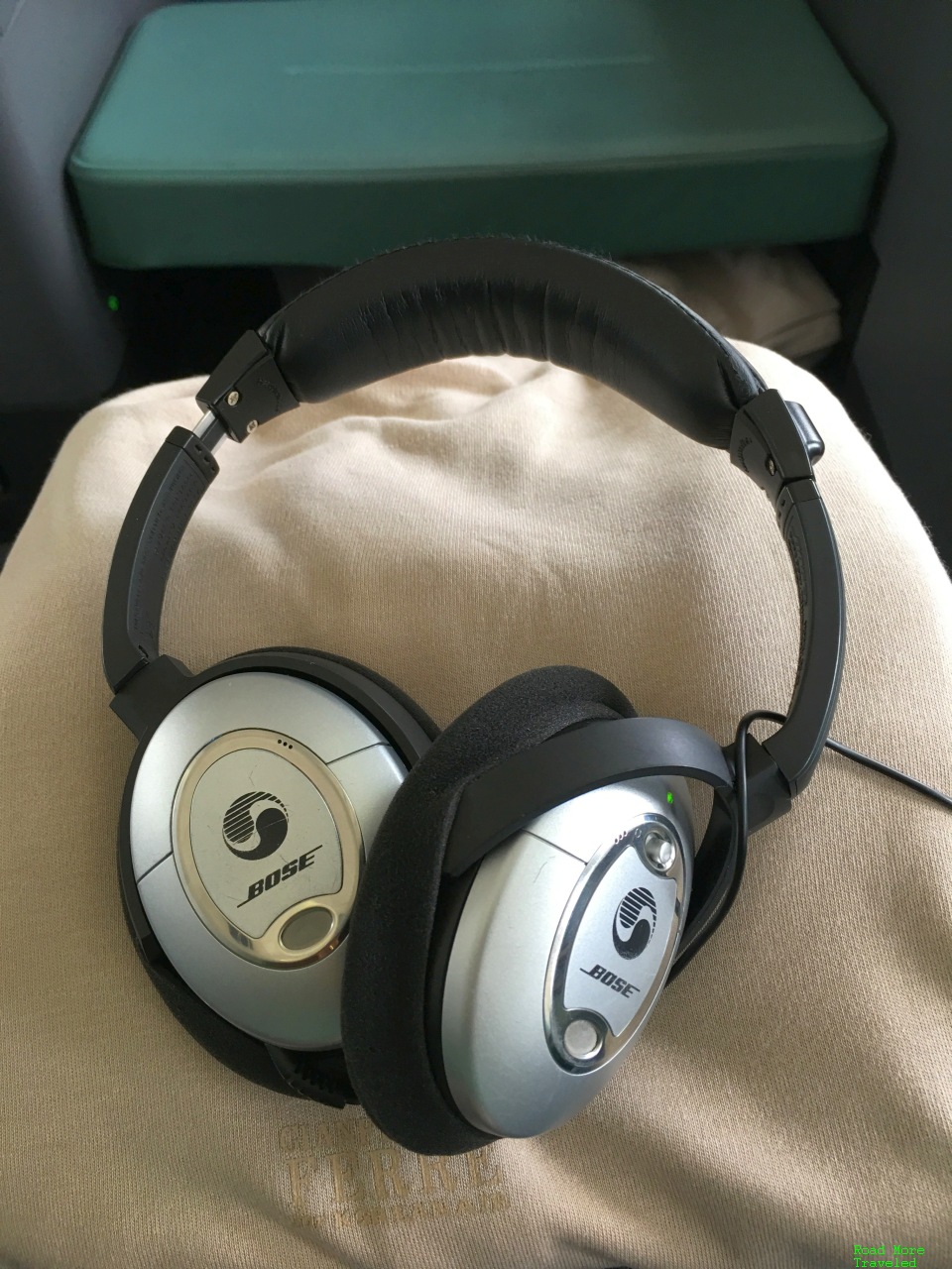 Korean Air B747-8 First Class Bose headphones