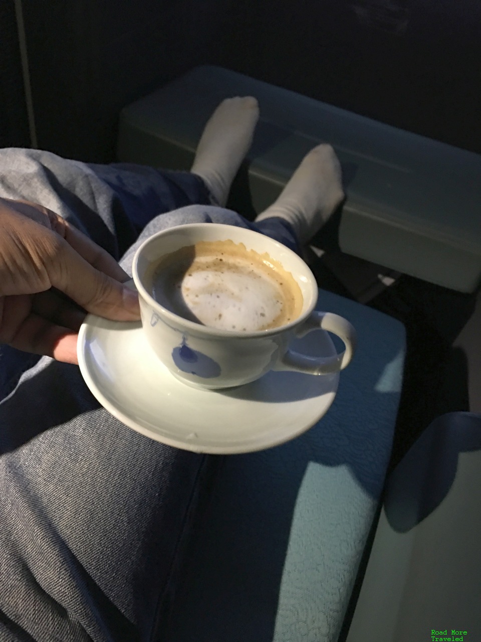 Korean Air B747-8 First Class flat white