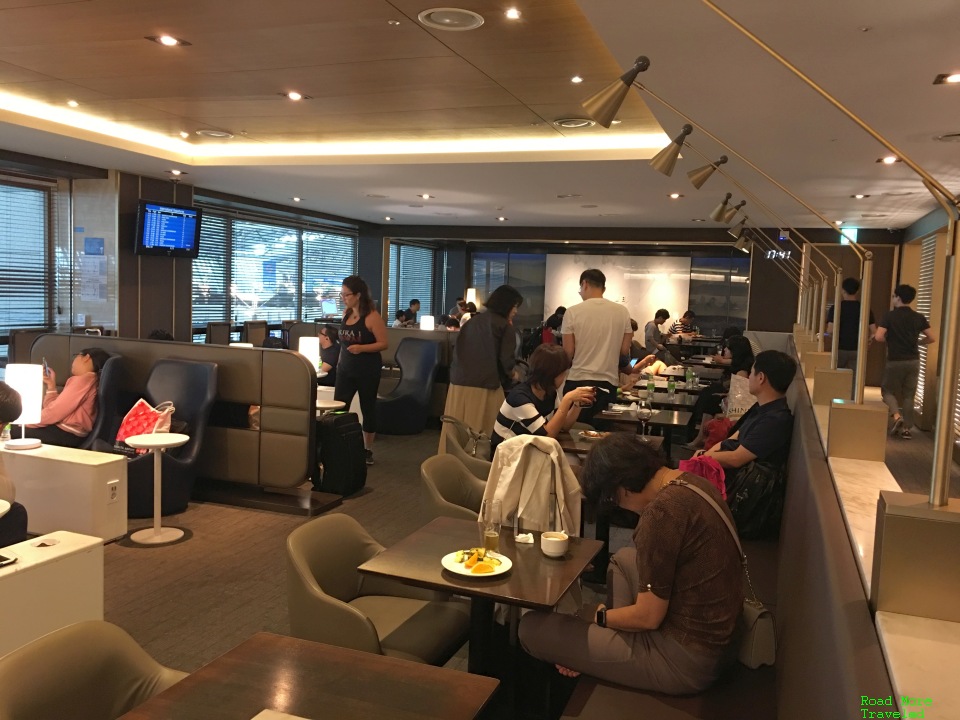 Sky Hub Lounge crowded seating area