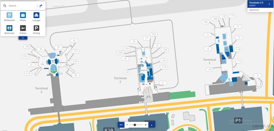 a map of a airport