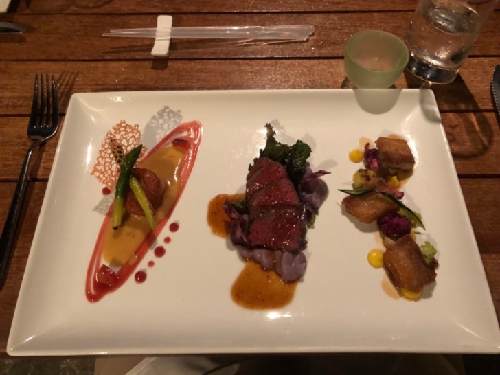 a plate of food on a table