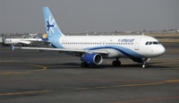 a plane on the runway